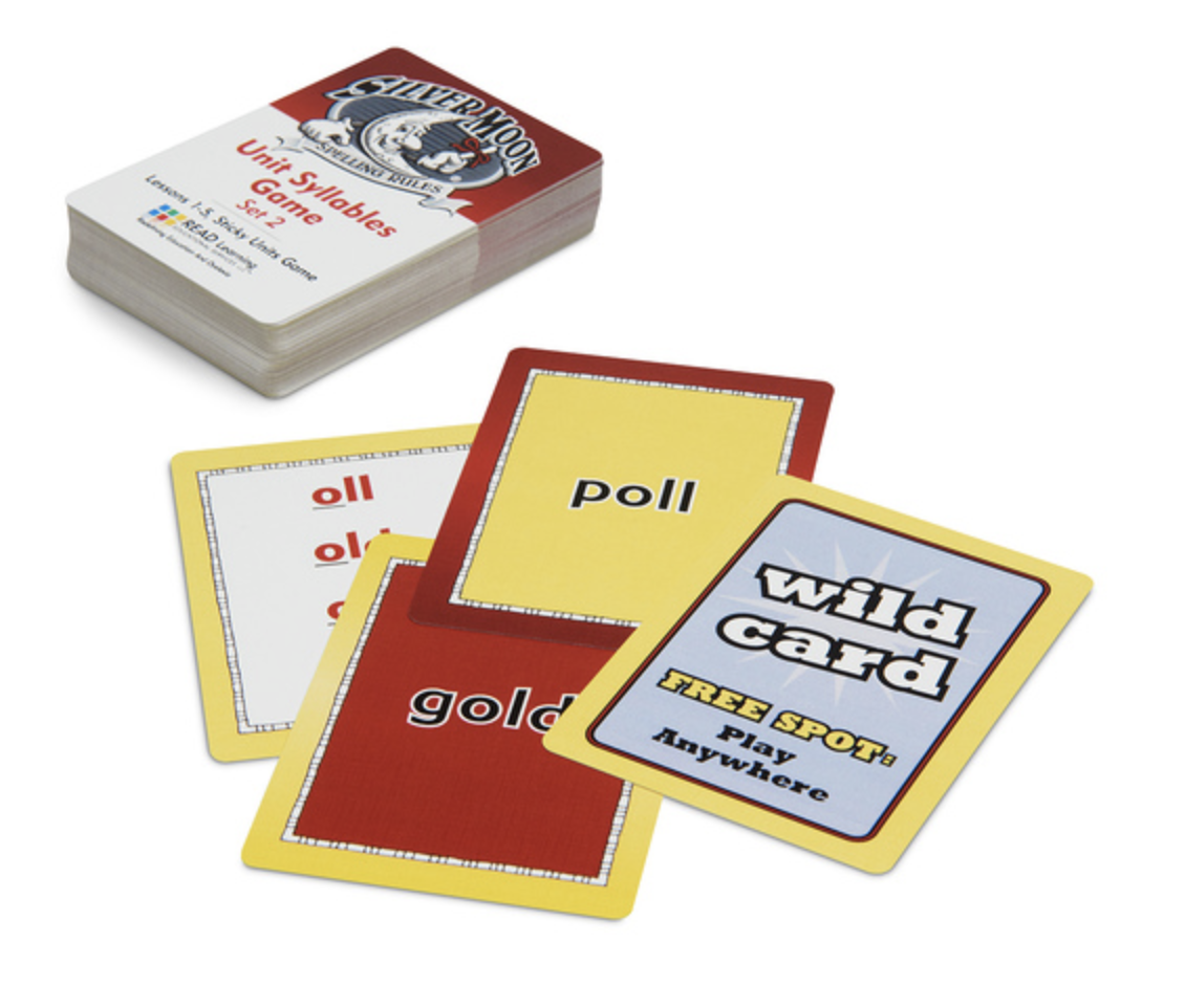 Unit Syllables Game, Set 2 - Silver Moon Spelling Rules